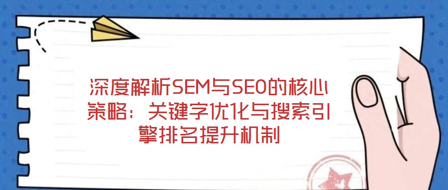 深度解析SEM与SEO的核心策略:关键字优化与搜索引擎排名提升机制