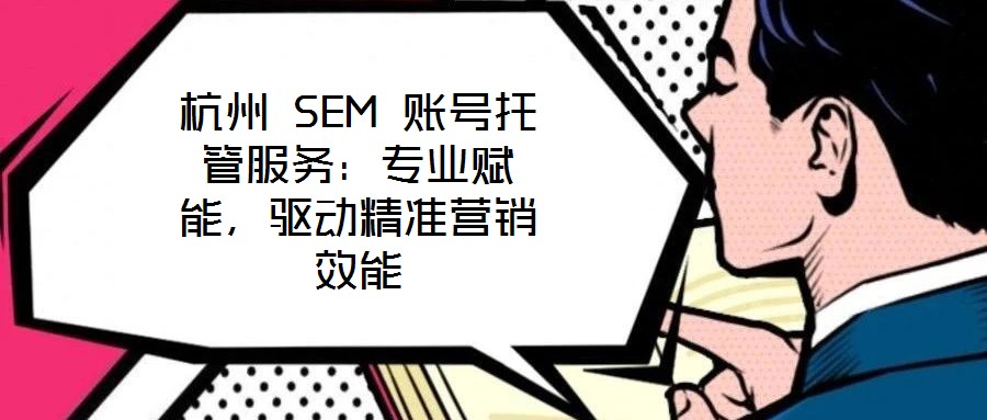 杭州 SEM 账号托管服务:专业赋能,驱动精准营销效能