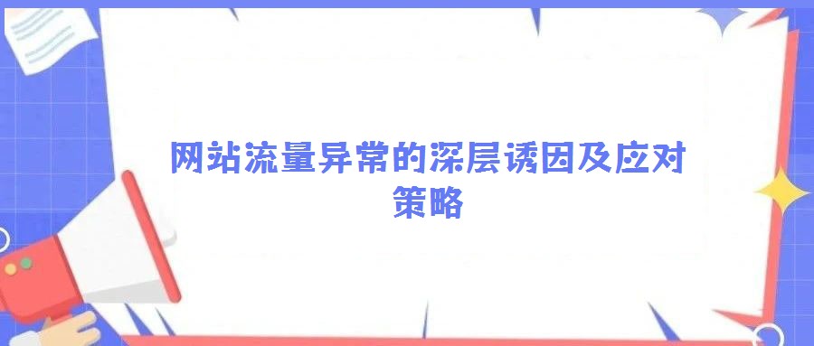 网站流量异常的深层诱因及应对策略